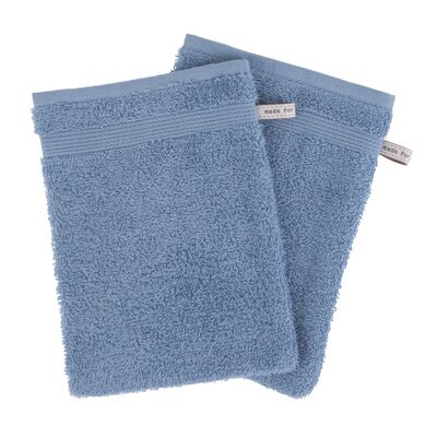 230000: Washandje - 15 x 22 cm - BLAUW - 2 stuks