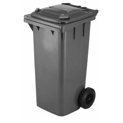 750264: Mini container met 2 wielen - 240 l - GRIJS