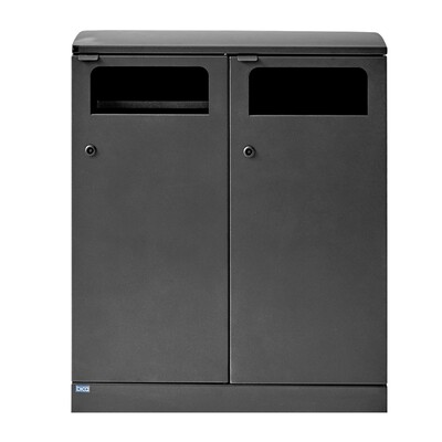 750532: Bomabin Select Bica Outdoor - 2 x 100 l - ANTRACIET ZWART