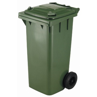 751263: Mini container met 2 wielen - 140 l - GROEN