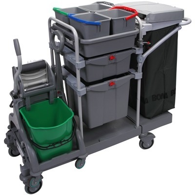 772214DRL: ConceptCar 2014 DRL + MopCar 2 - met rubberen fluisterwielen en lades met slot/sleutel