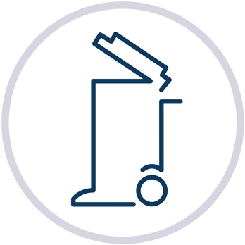 Afvalbakken / asbakken / vuilniszakken